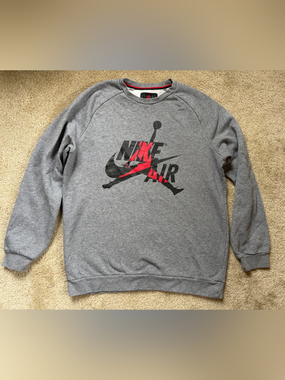 Nike Air Jordan Gray Crewneck Sweatshirt